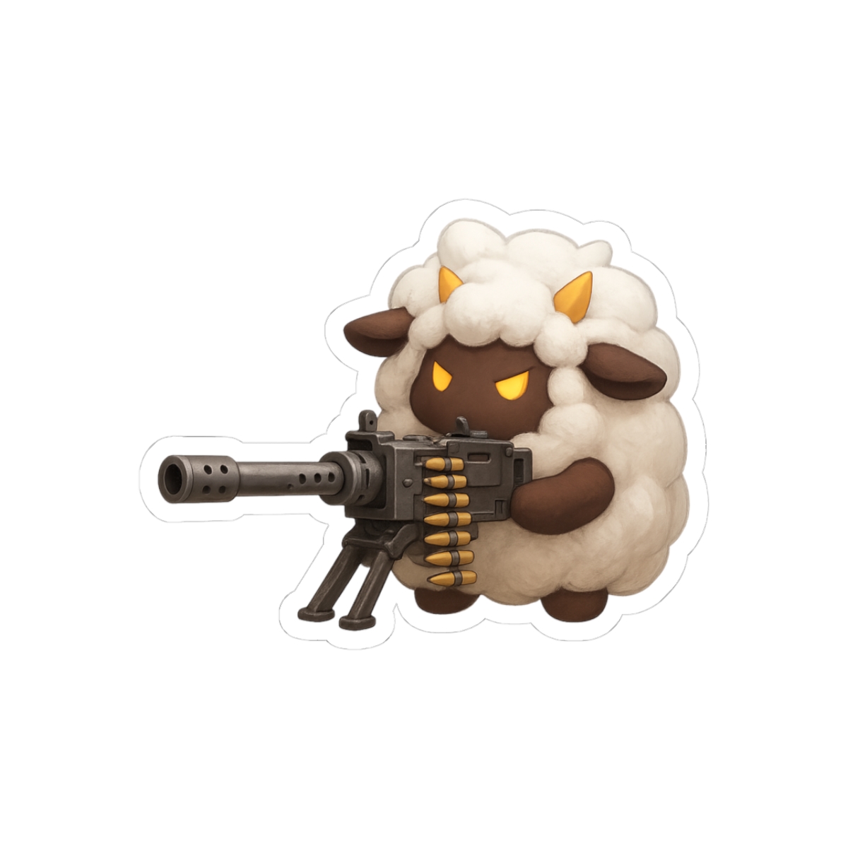 Lamball Palworld Sticker | Cute Fluffy Vinyl Decal - alternate angle 1, merchandise