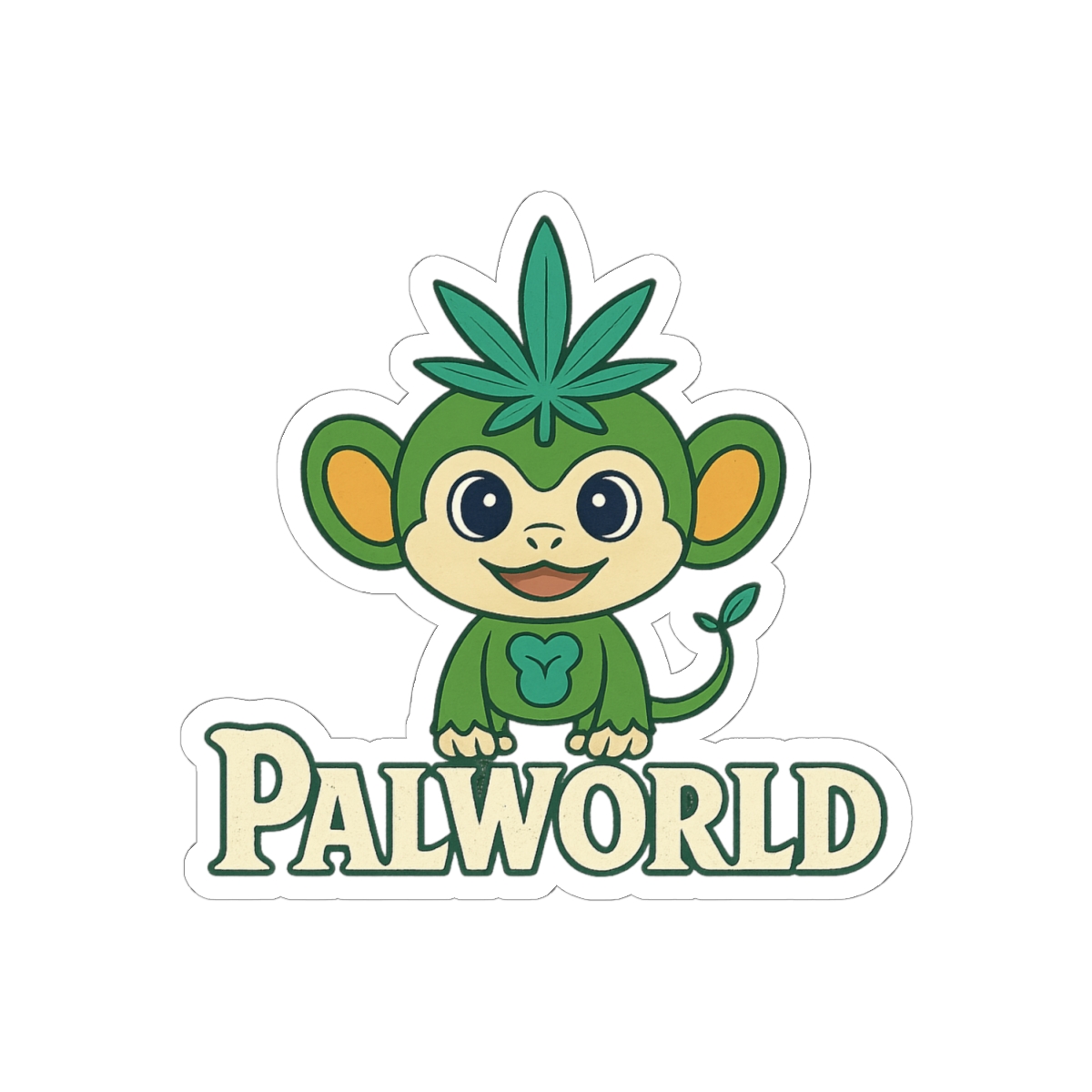 Tanzee Palworld Sticker | Cute Plant Pal Vinyl Decal - alternate angle 2, merchandise