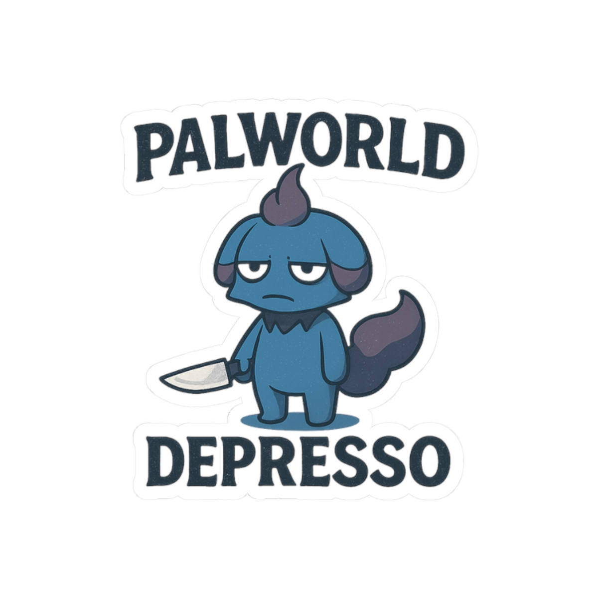Palworld Depresso Funny Sticker | Cute Vinyl Decal - alternate angle 3, merchandise