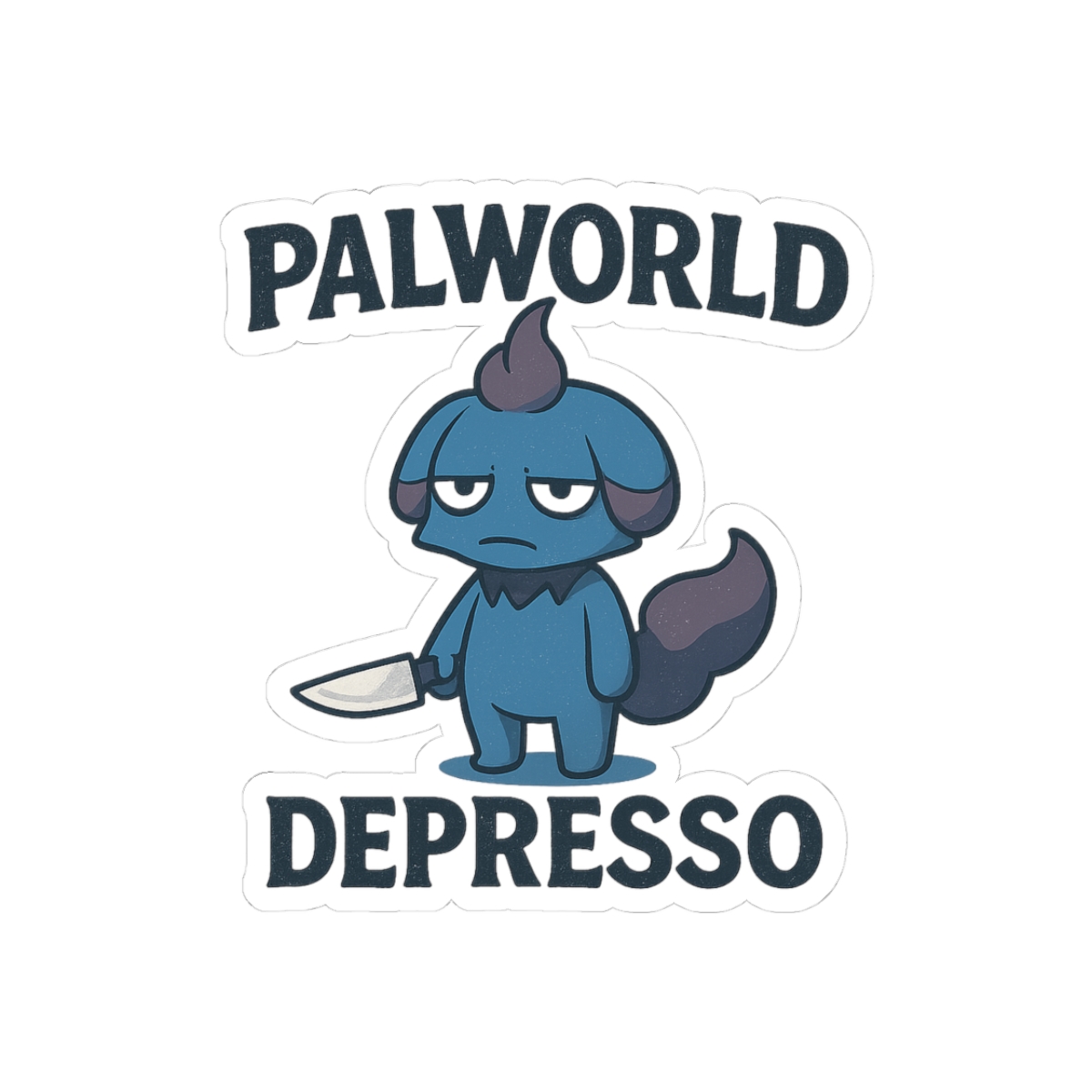 Palworld Depresso Funny Sticker | Cute Vinyl Decal - alternate angle 1, merchandise
