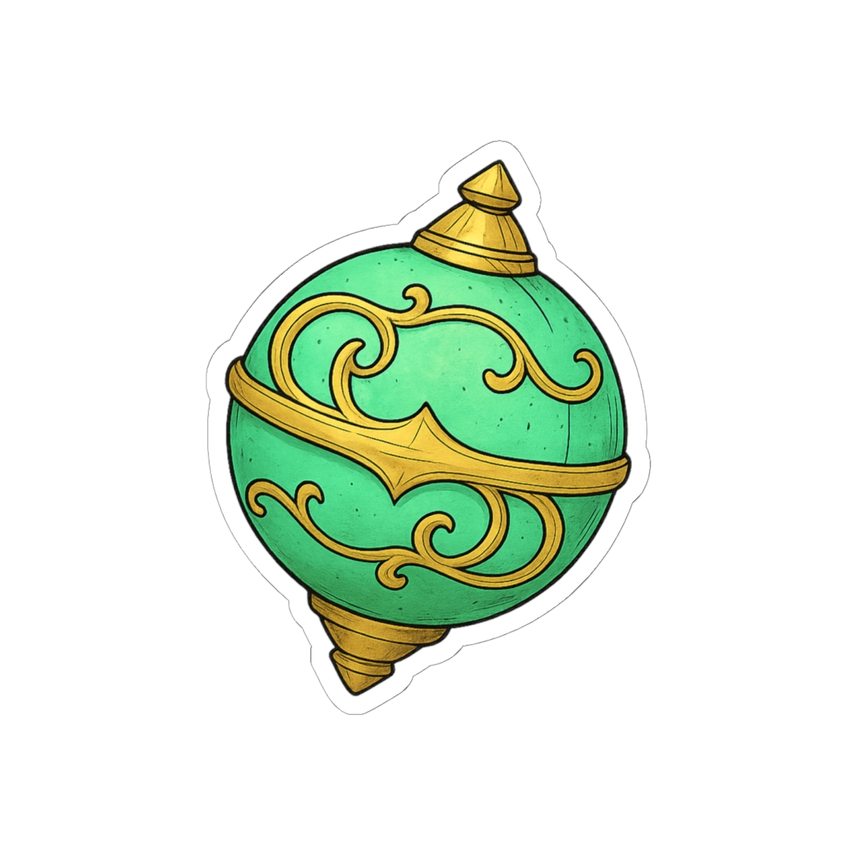 Pal Sphere Green Sticker | Whimsical Cute Vinyl Decal