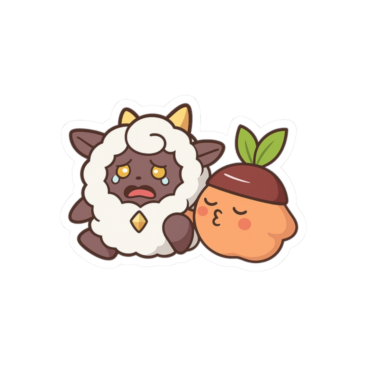 Lamball and Gumoss Palworld Sticker | Cute Vinyl Decal - alternate angle 3, merchandise