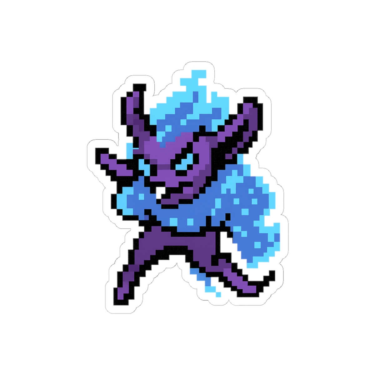 Retro Pixel Pals Daedream Sticker | Whimsical Pixel Art Decal - alternate angle 1, merchandise