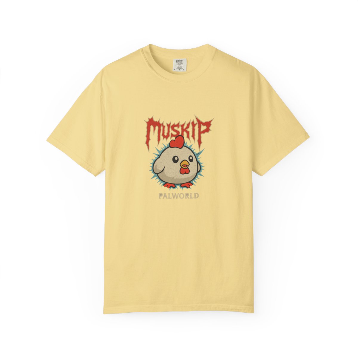 Chikipi Heavy Metal Portrait Palworld T-Shirt - alternate angle 3, merchandise