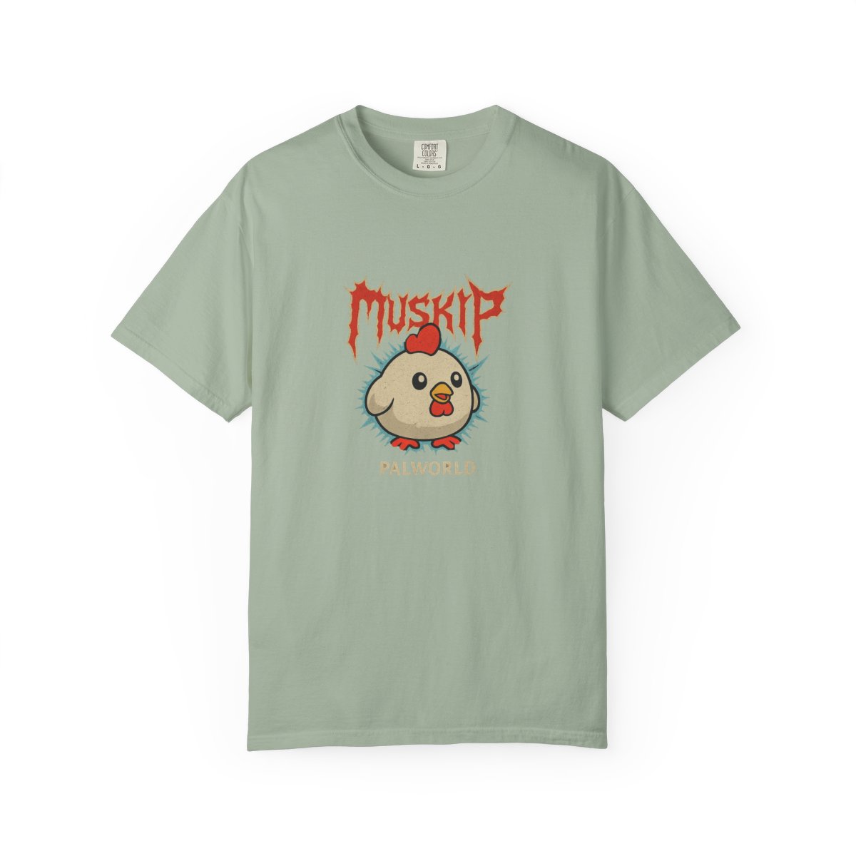 Chikipi Heavy Metal Portrait Palworld T-Shirt - alternate angle 5, merchandise