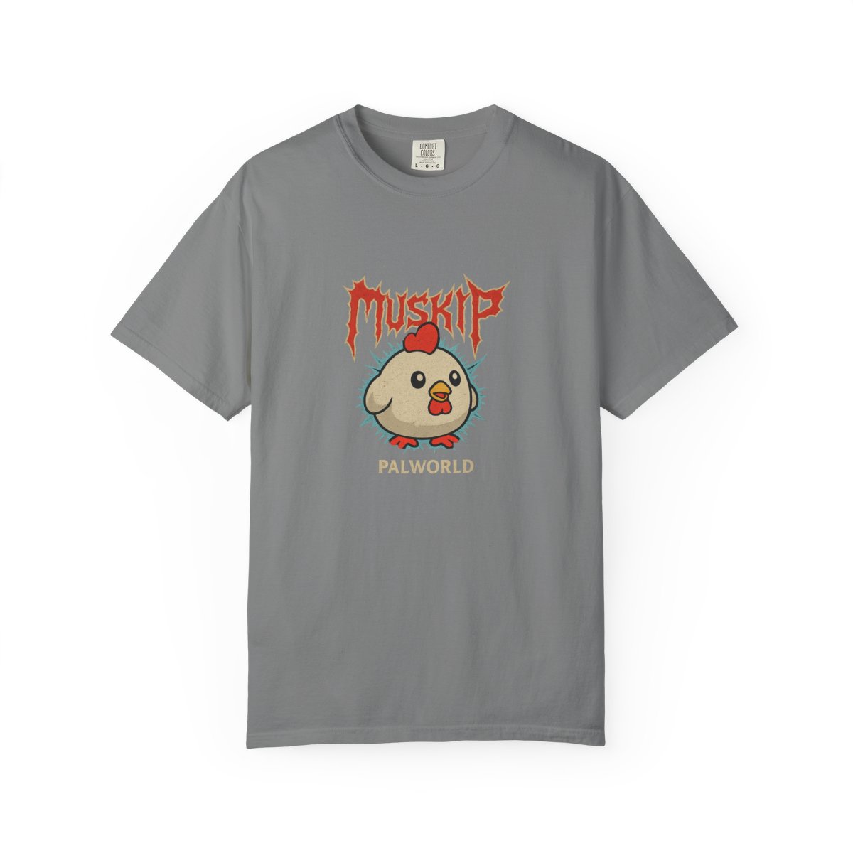 Chikipi Heavy Metal Portrait Palworld T-Shirt - alternate angle 4, merchandise
