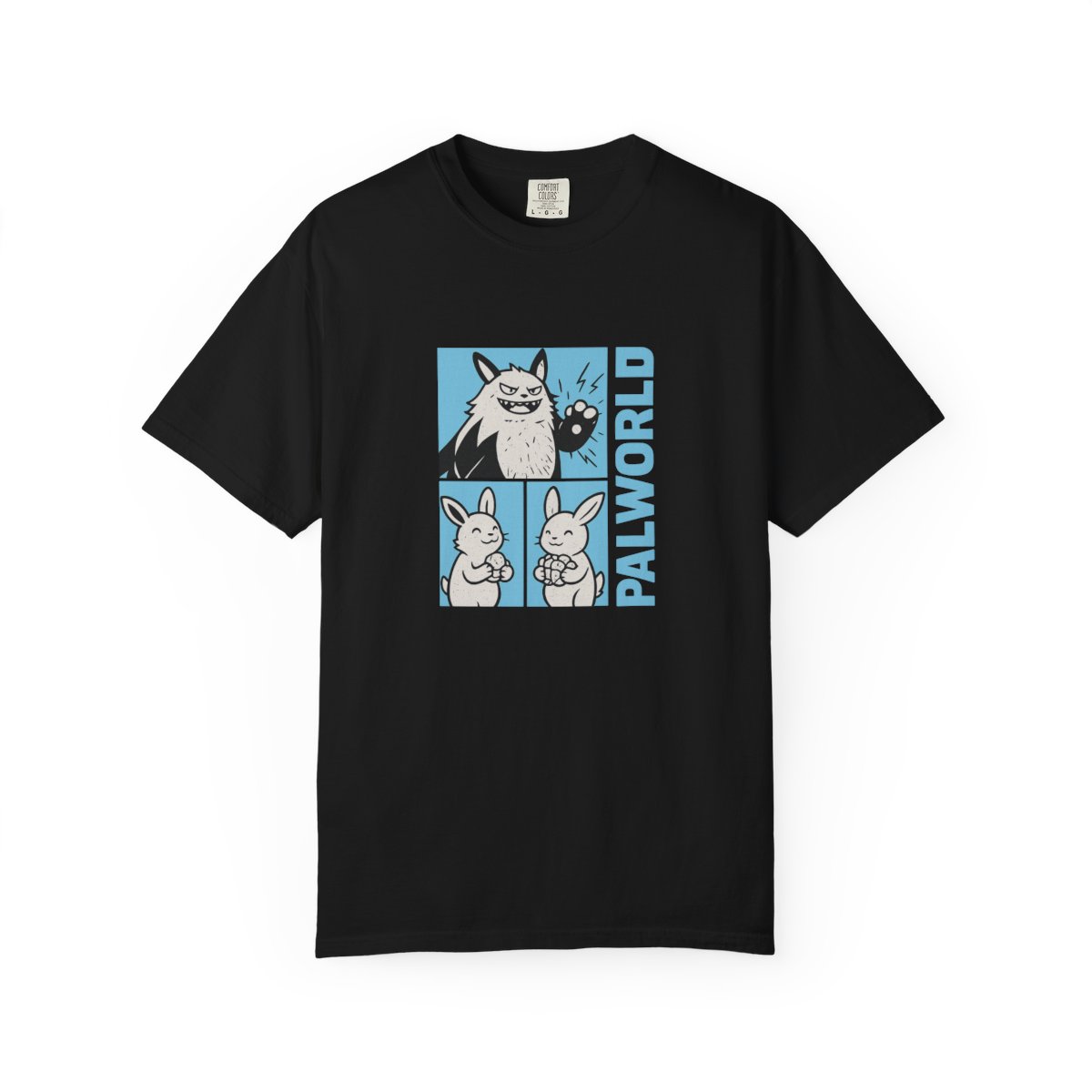 Palworld Character Collage Black and White T-Shirt