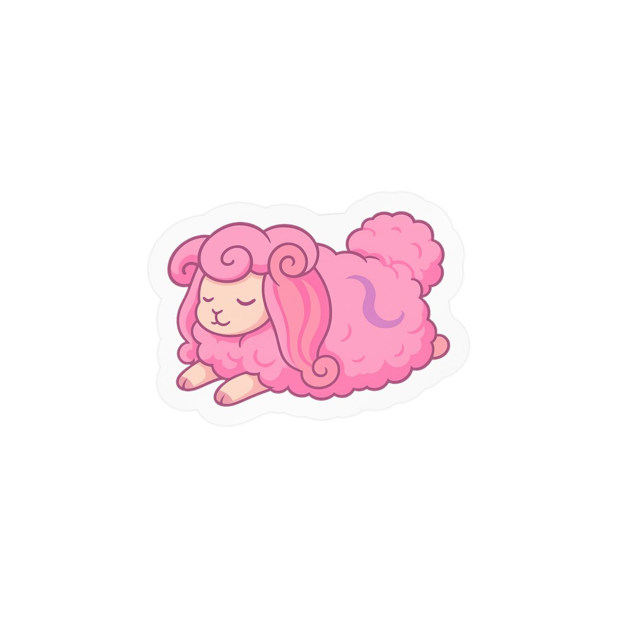 Palworld Woolipop Sticker | Cute Cotton Candy Sheep Vinyl Decal - alternate angle 1, merchandise