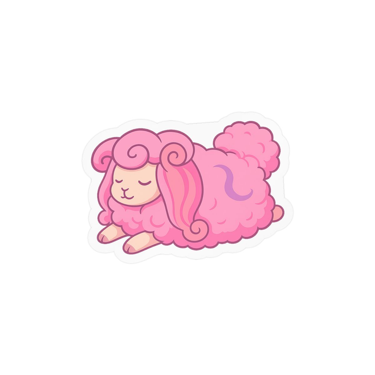 Palworld Woolipop Sticker | Cute Cotton Candy Sheep Vinyl Decal - alternate angle 2, merchandise