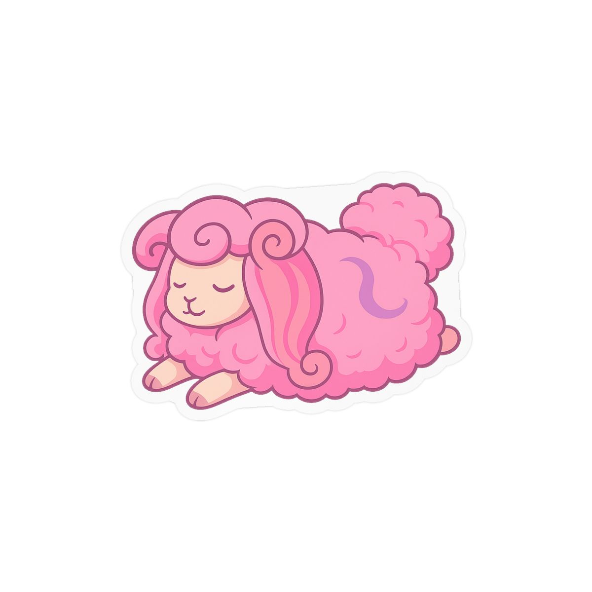 Palworld Woolipop Sticker | Cute Cotton Candy Sheep Vinyl Decal - alternate angle 3, merchandise
