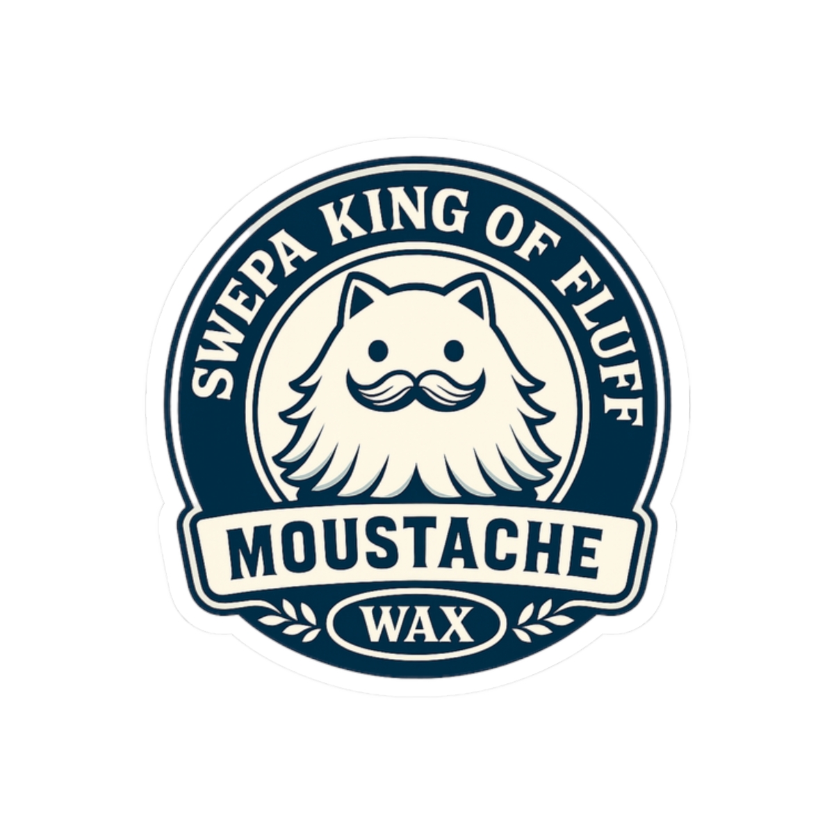 Sweepa Mustache Wax Sticker | Funny Pun Vinyl Decal - alternate angle 3, merchandise