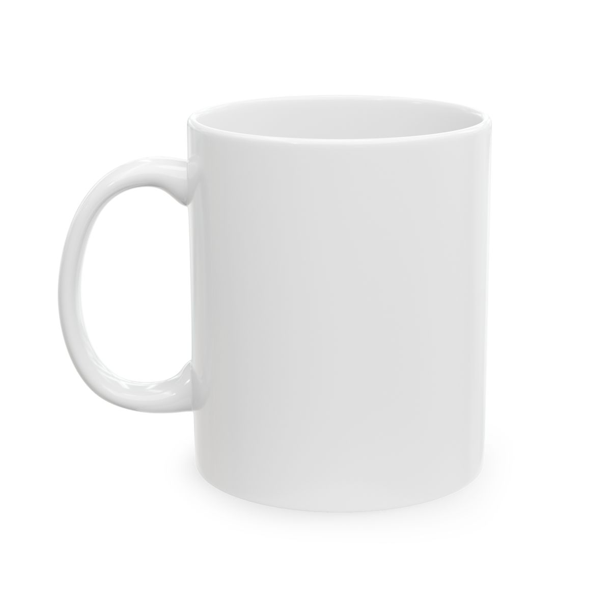 Black and yellow coffee mug with a hexagonal logo and the word "WORLD" printed on the front. The mug has a black rim and handle. - alternate angle 4, merchandise