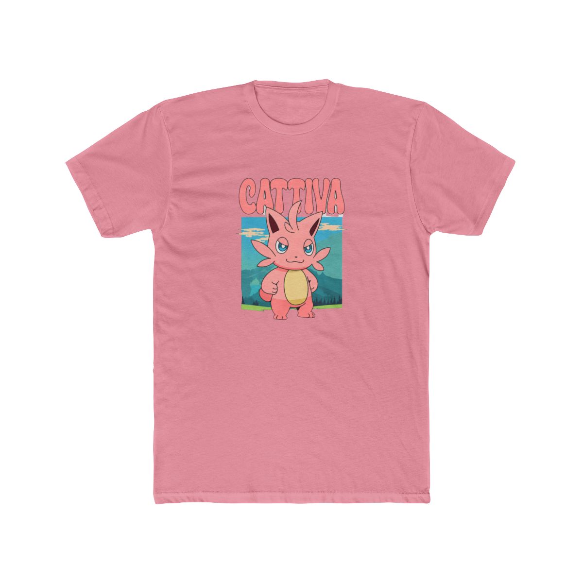 Palworld Cattiva Nature Scene Character Portrait Video Game T Shirt - alternate angle 5, merchandise