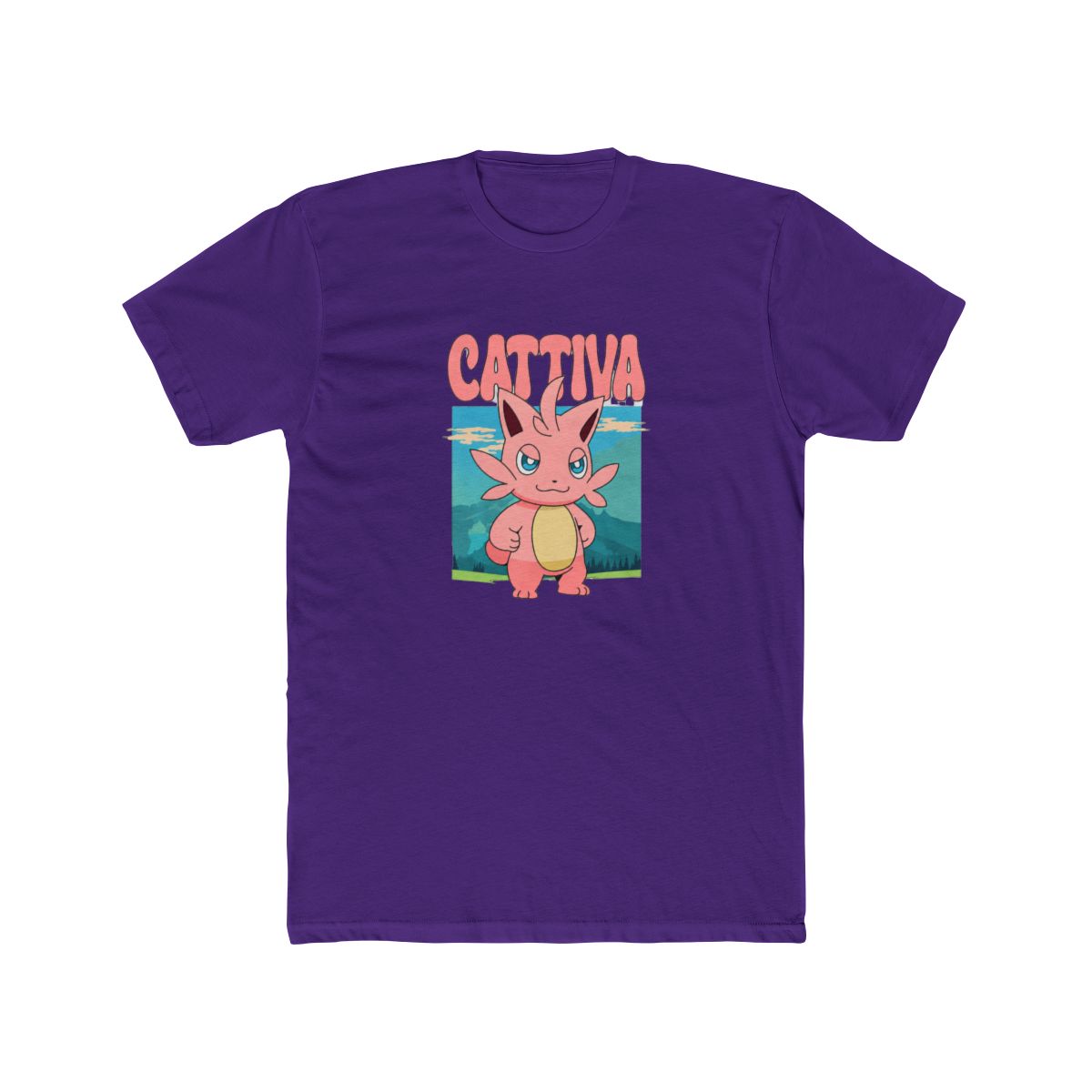 Palworld Cattiva Nature Scene Character Portrait Video Game T Shirt - alternate angle 3, merchandise