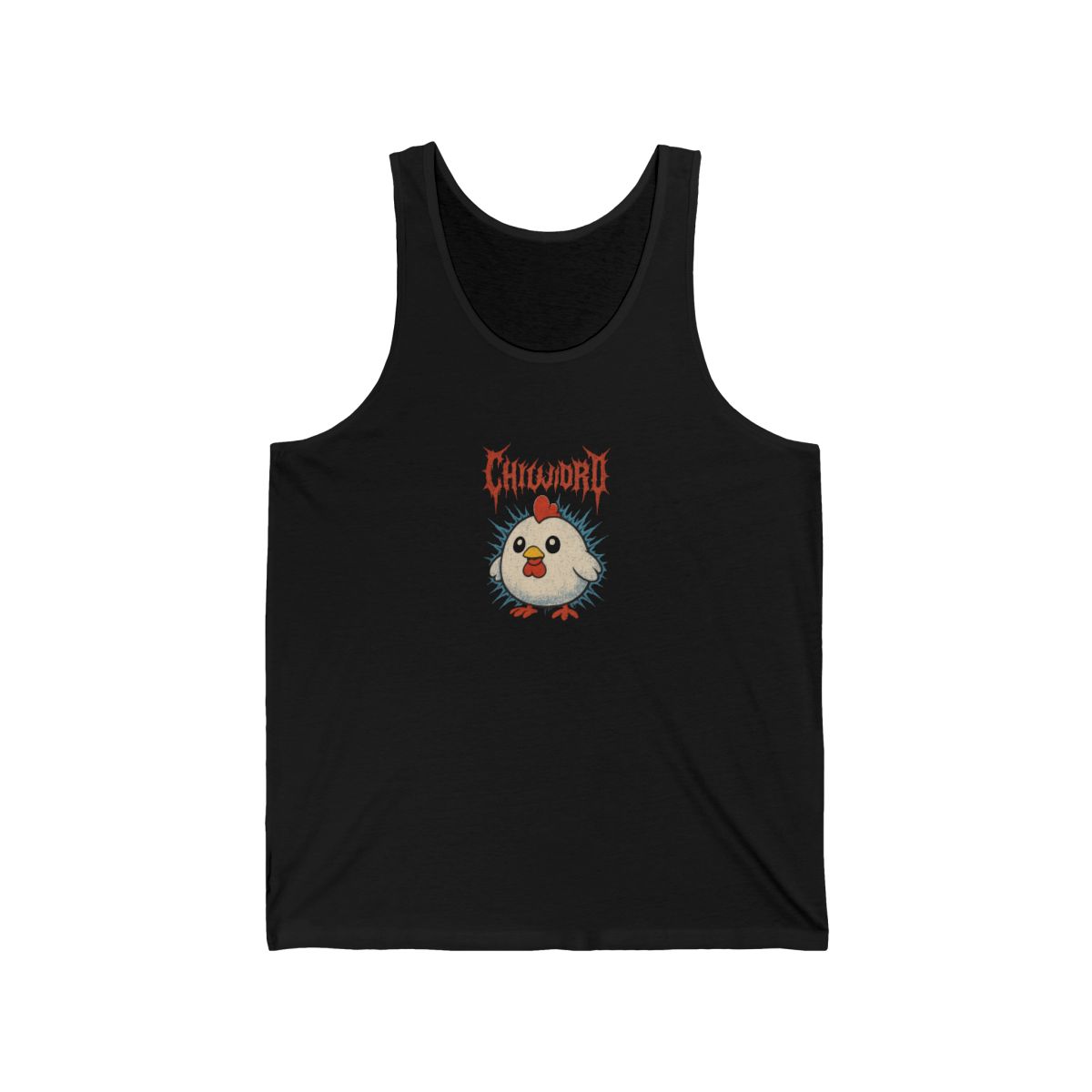 Chikipi Heavy Metal Portrait Palworld Tank Top - alternate angle 2, merchandise