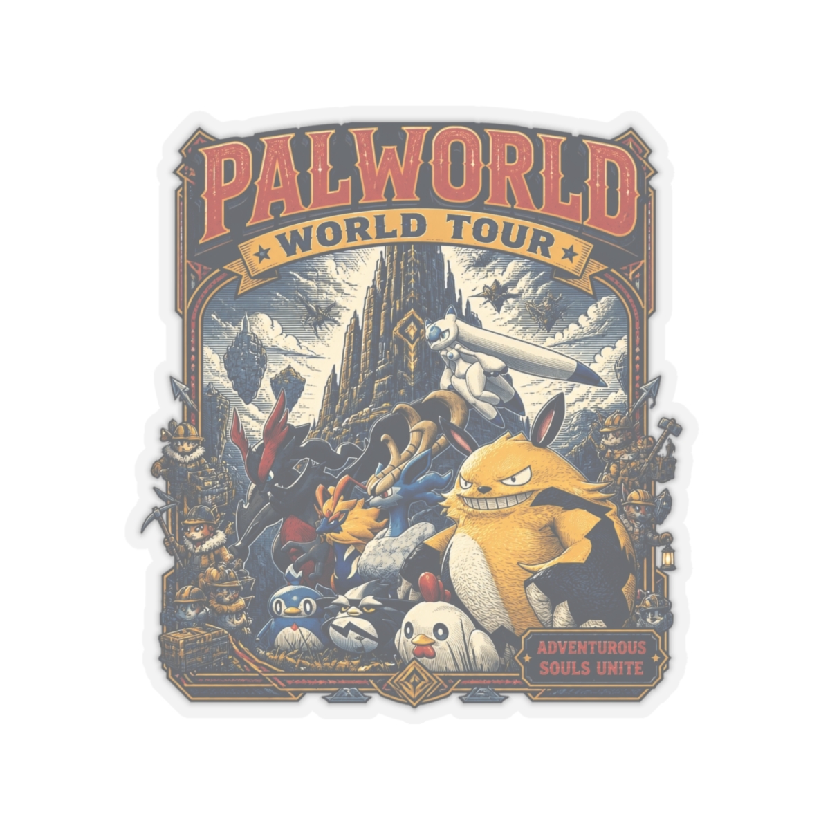 Palworld "Palworld World Tour" Sticker - alternate angle 3, merchandise