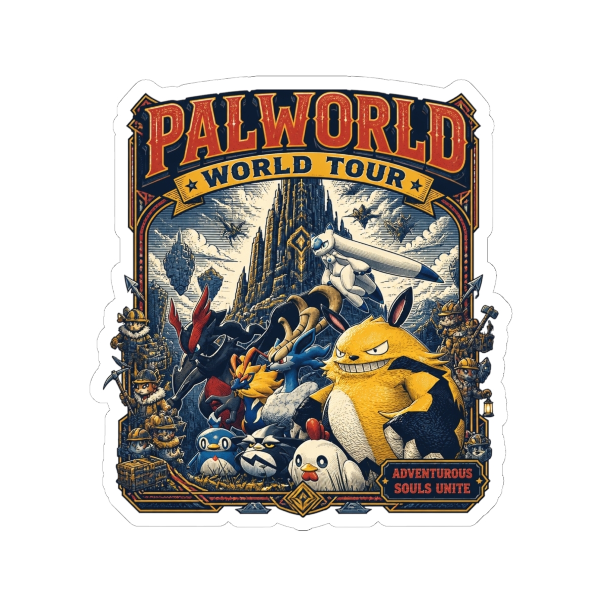 Palworld "Palworld World Tour" Sticker - Official Stickers merchandise