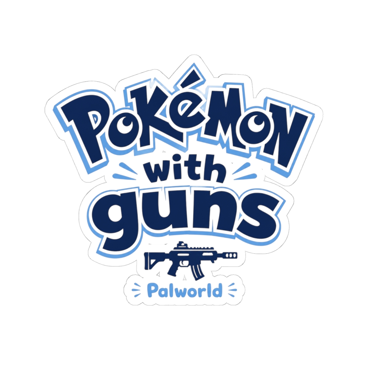 Palworld "Pokémon with guns" Sticker - alternate angle 2, merchandise