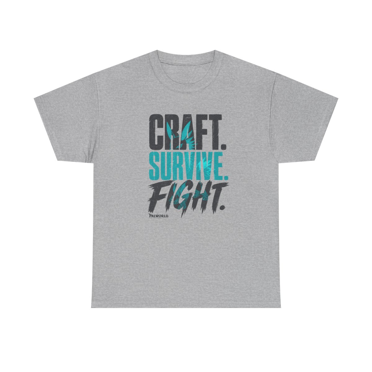 Palworld "Craft. Survive. Fight." Unisex Tee - alternate angle 3, merchandise