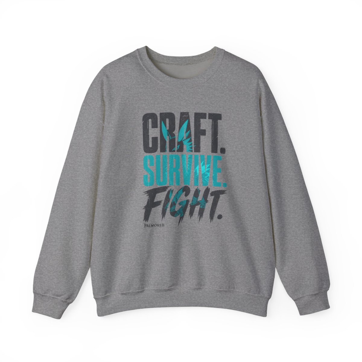 Palworld "Craft. Survive. Fight." Crewneck - alternate angle 2, merchandise