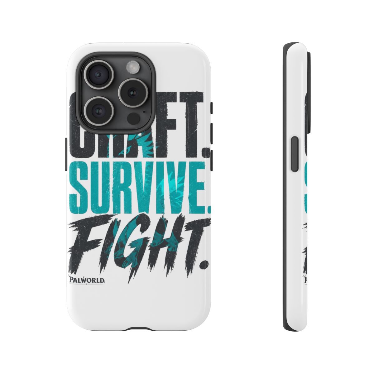 Palworld "Craft. Survive. Fight." Phone Case - alternate angle 2, merchandise