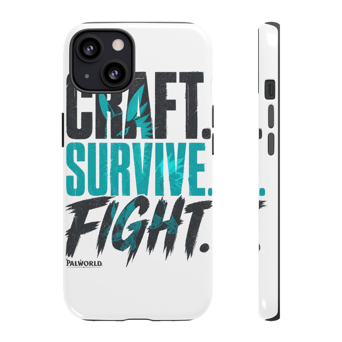 Palworld "Craft. Survive. Fight." Phone Case - alternate angle 5, merchandise