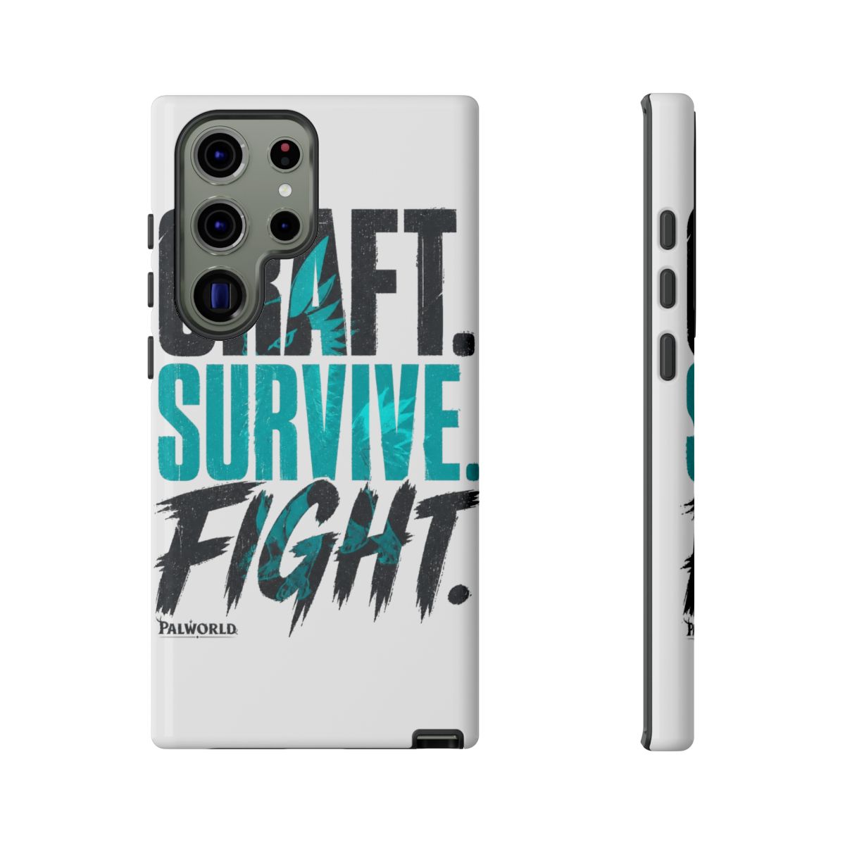 Palworld "Craft. Survive. Fight." Phone Case - alternate angle 1, merchandise