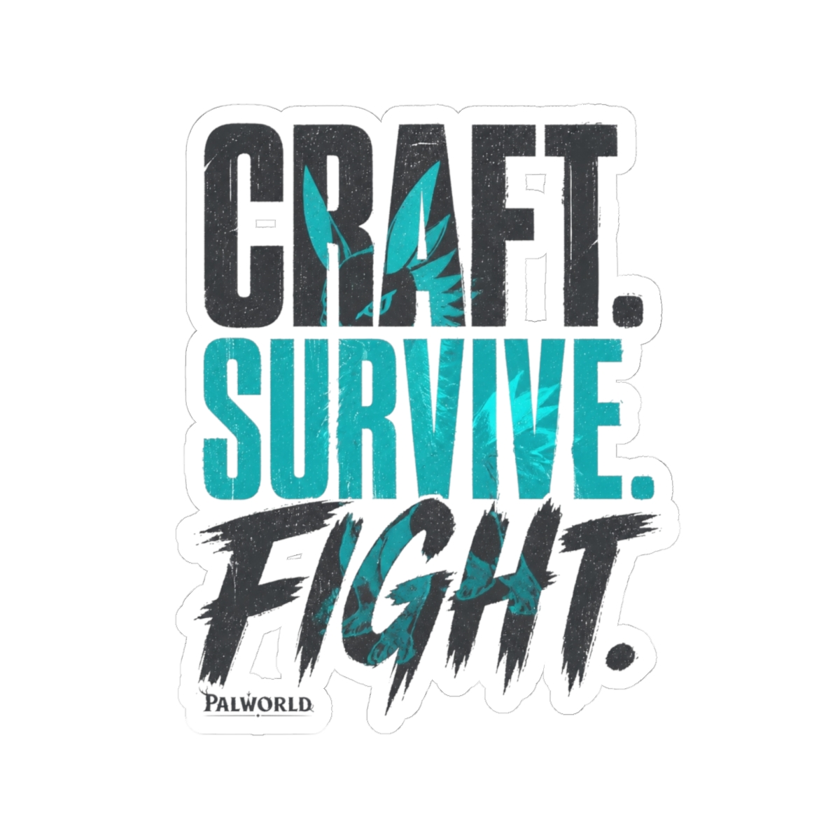 Palworld "Craft. Survive. Fight." Sticker - Official Stickers merchandise