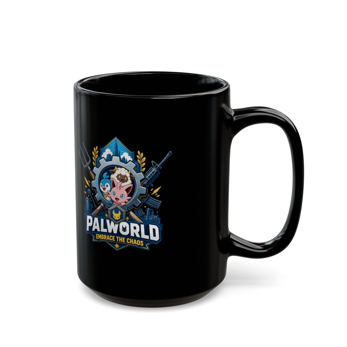 Palworld "Palworld: Embrace the Chaos" Black Mug - alternate angle 5, merchandise