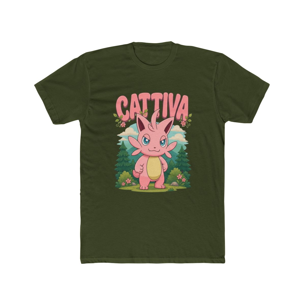 Palworld Cattiva Nature Scene Character Portrait V T Shirt - alternate angle 4, merchandise