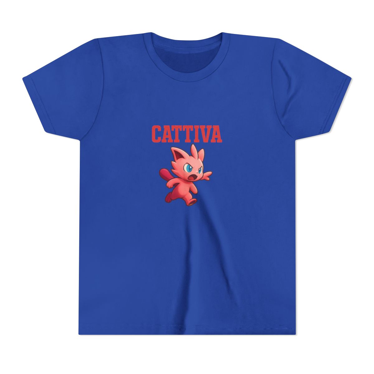 Cattiva Naughty Cat Graphic Kids T-Shirt - alternate angle 3, merchandise