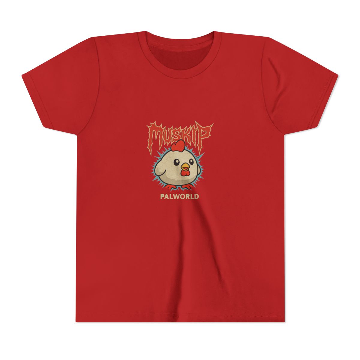 Chikipi Heavy Metal Portrait Palworld Kids T-Shirt - alternate angle 5, merchandise