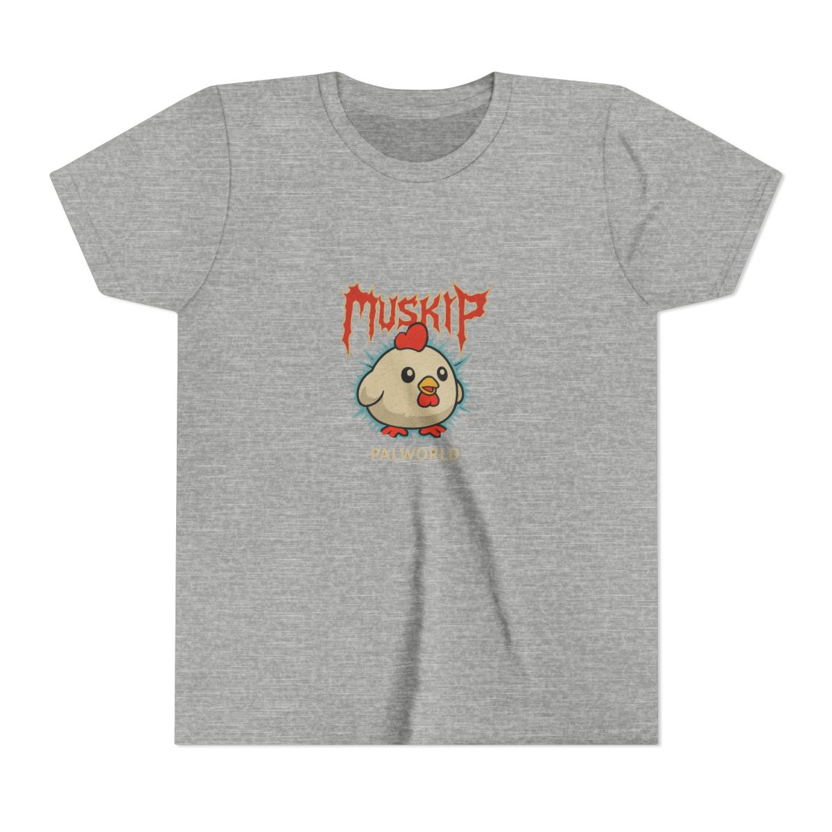 Chikipi Heavy Metal Portrait Palworld Kids T-Shirt - alternate angle 3, merchandise