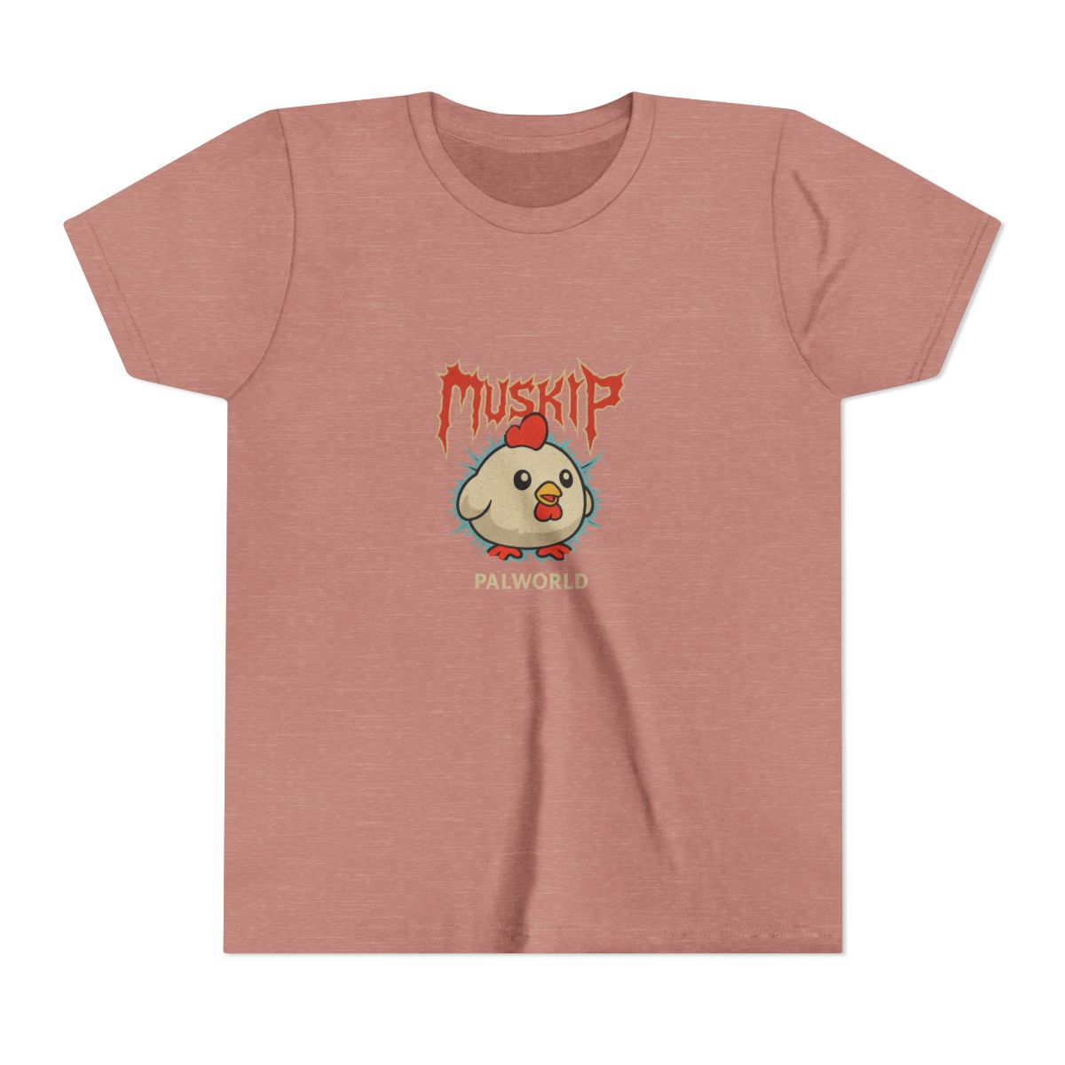 Chikipi Heavy Metal Portrait Palworld Kids T-Shirt - alternate angle 2, merchandise