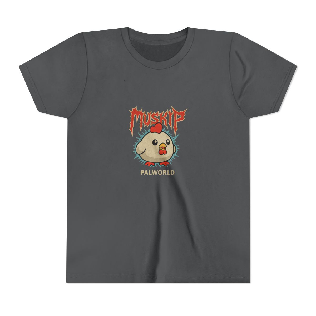 Chikipi Heavy Metal Portrait Palworld Kids T-Shirt - alternate angle 4, merchandise