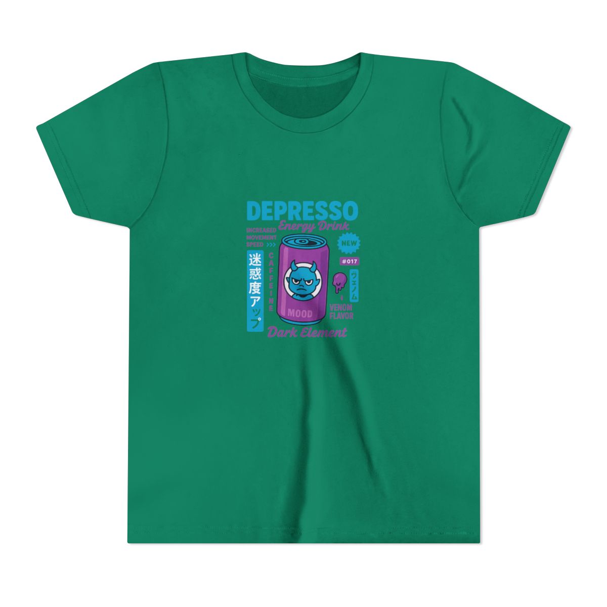 Depresso Energy Drink Kids T-Shirt - alternate angle 2, merchandise