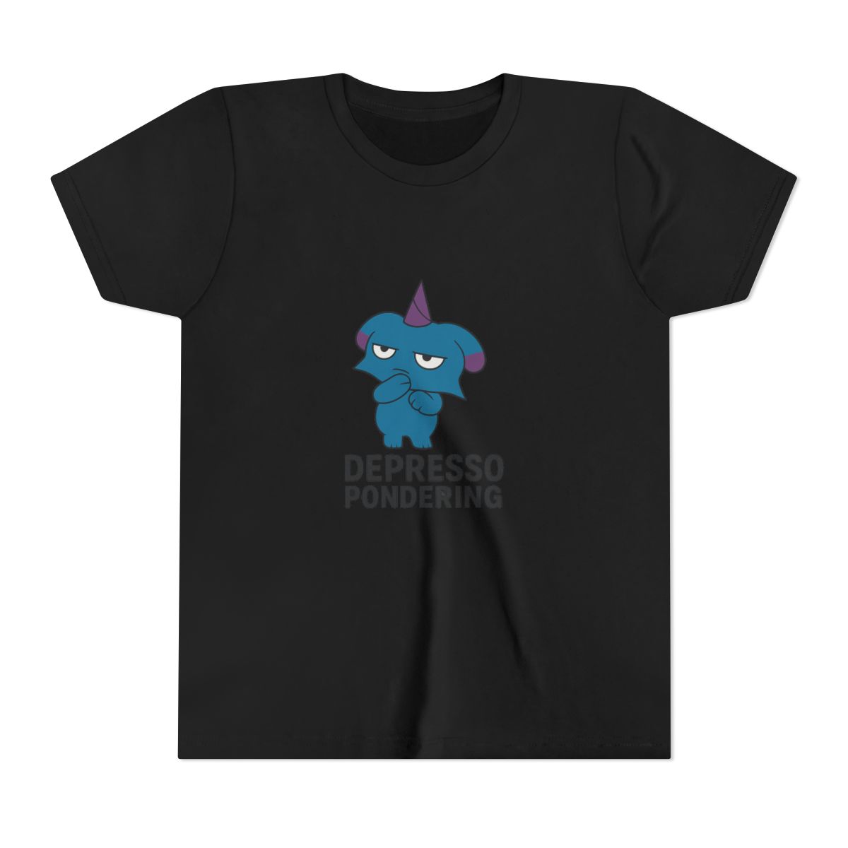 Depresso Pondering Palworld Funny Kids T-Shirt - alternate angle 3, merchandise