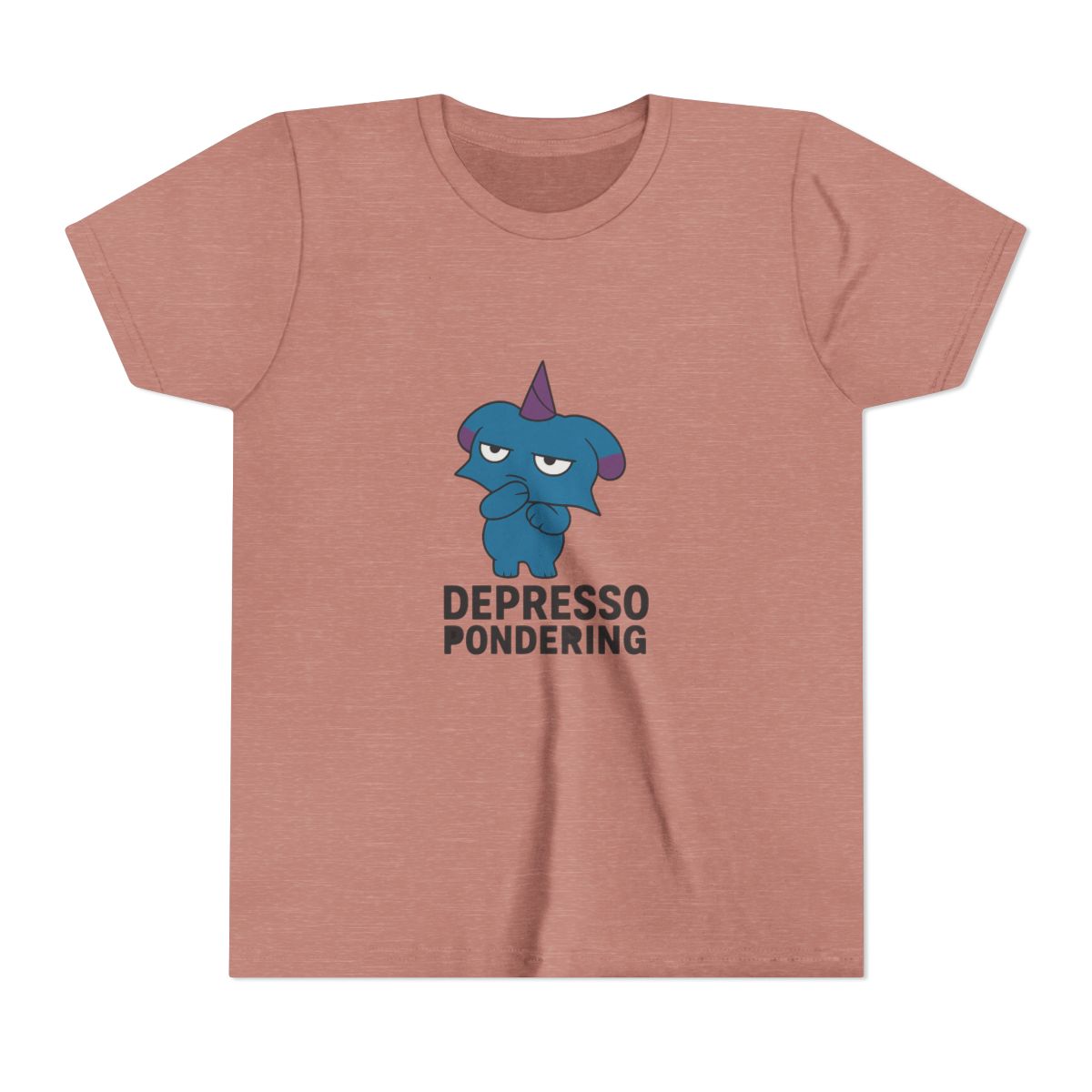 Depresso Pondering Palworld Funny Kids T-Shirt - alternate angle 2, merchandise