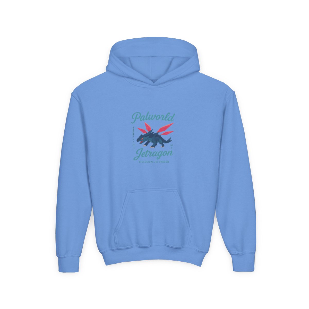 Jetragon Palworld Merch Kids Hoodie | Pal Fan Gift Graphic Back Print - alternate angle 5, merchandise