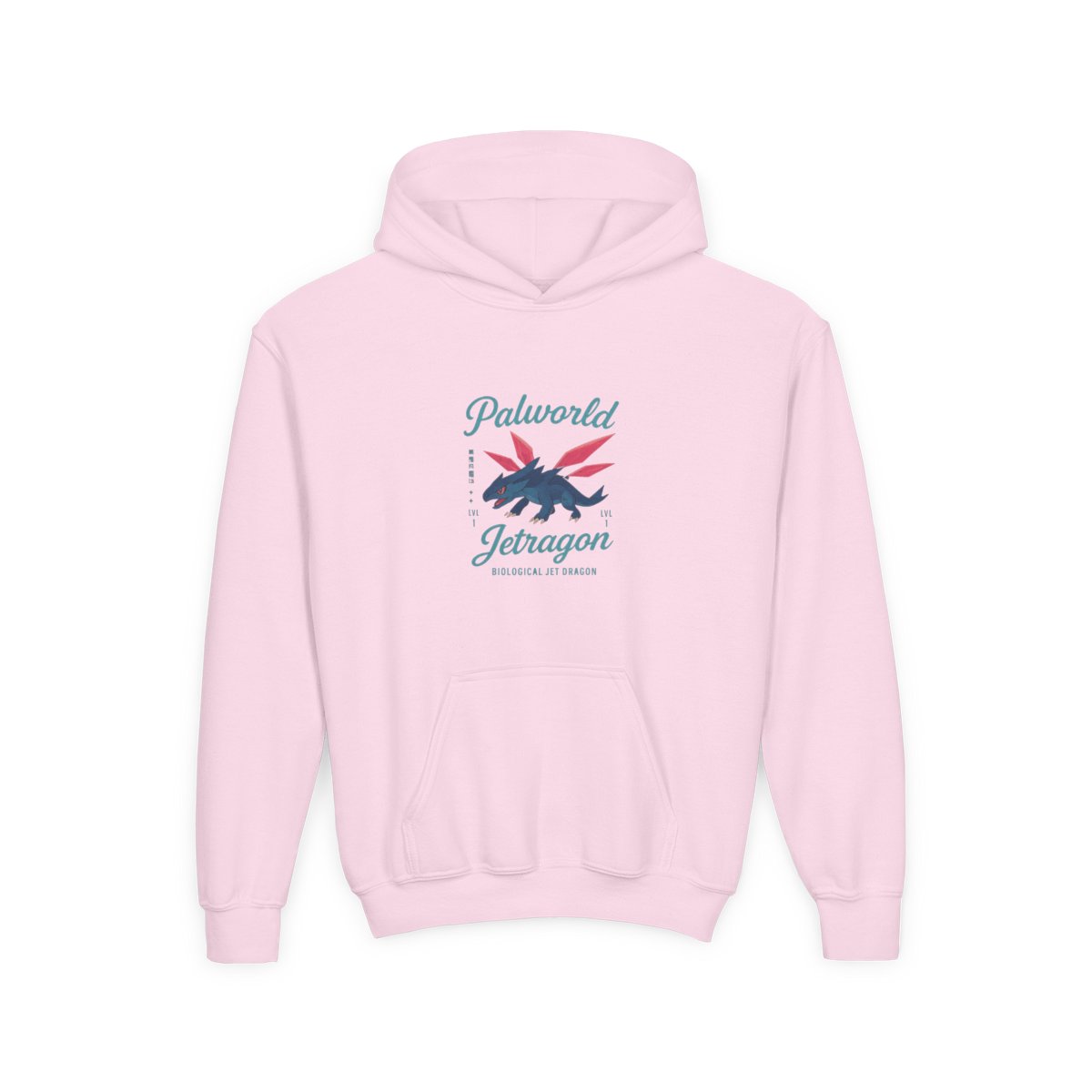 Jetragon Palworld Merch Kids Hoodie | Pal Fan Gift Graphic Back Print
