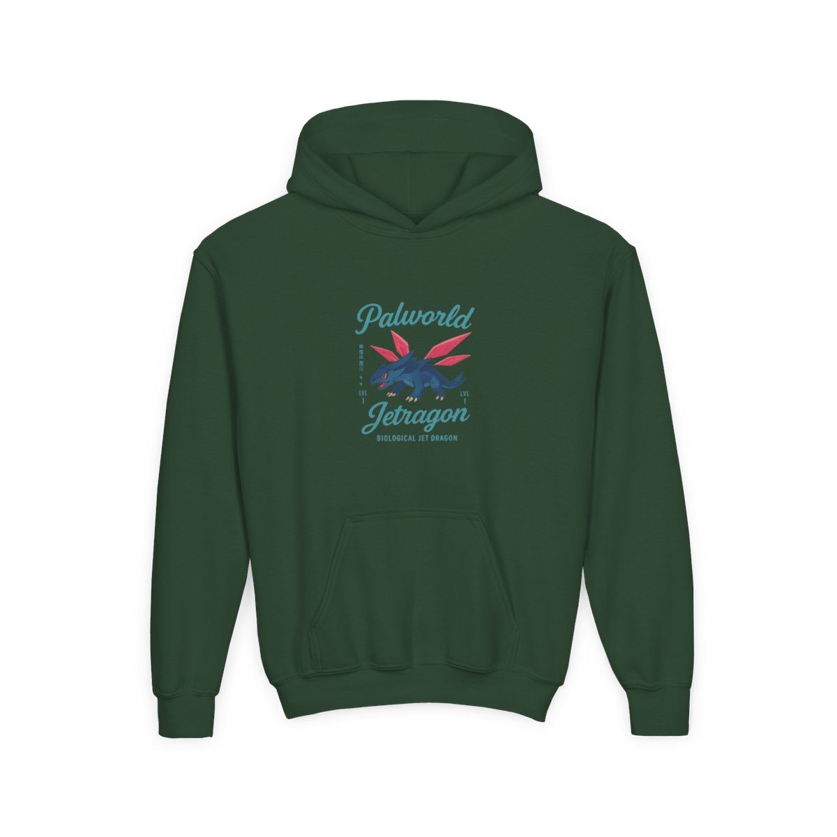 Jetragon Palworld Merch Kids Hoodie | Pal Fan Gift Graphic Back Print - alternate angle 3, merchandise
