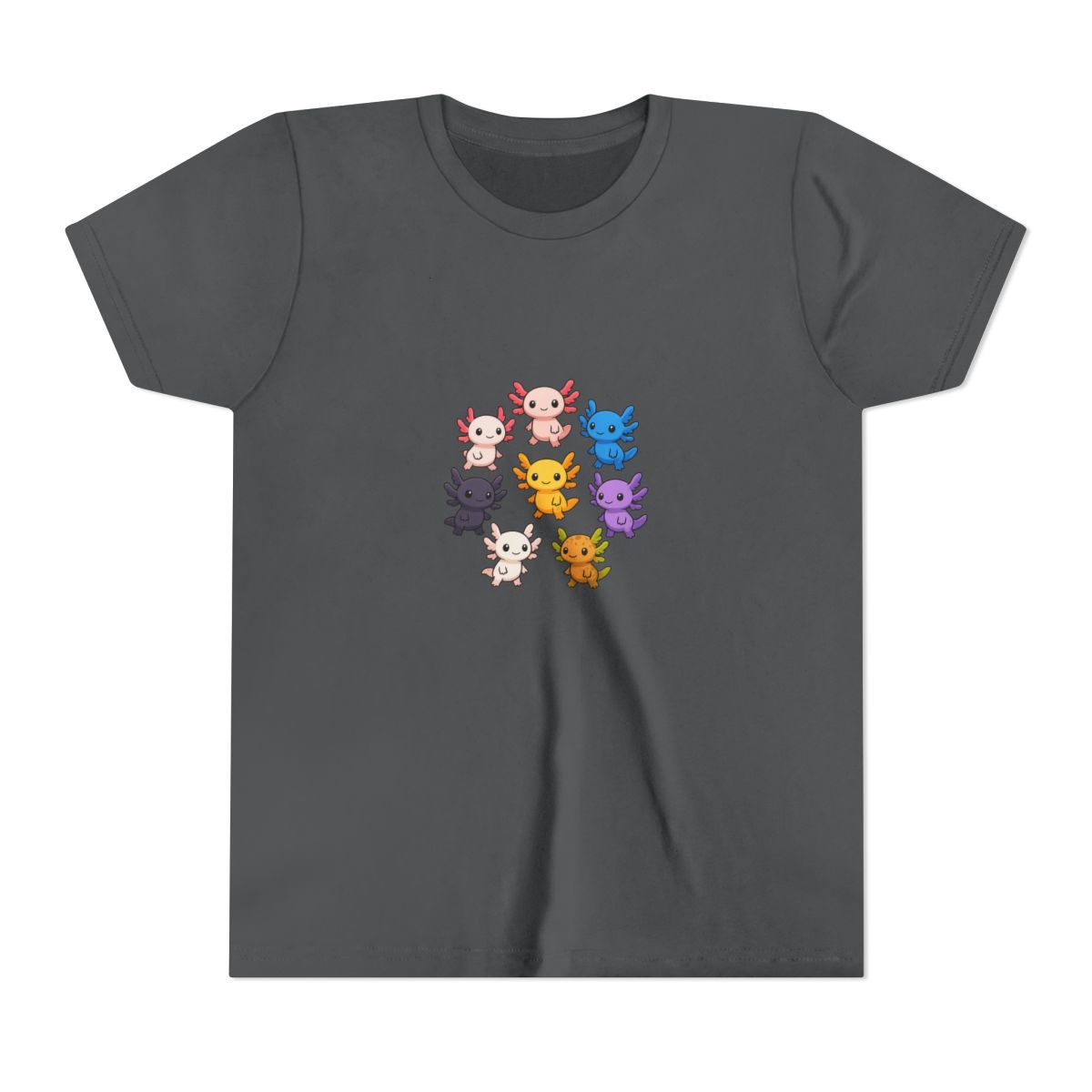 Kawaii Axolotls Around the World Kids T Shirt - alternate angle 5, merchandise