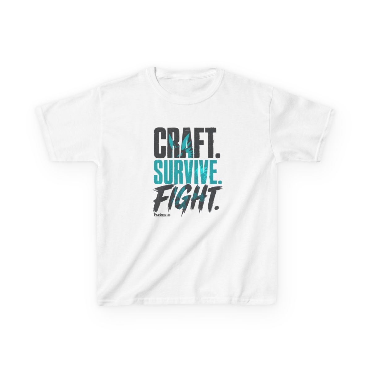Palworld "Craft. Survive. Fight." Unisex Kids Tee