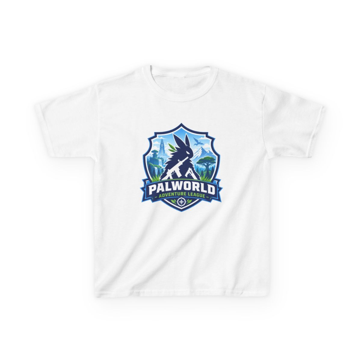 Palworld "Palworld Adventure League" Unisex Kids Tee - alternate angle 2, merchandise