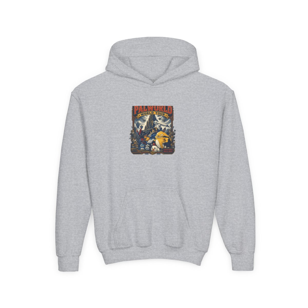 Palworld "Palworld World Tour" Kids Hoodie - alternate angle 3, merchandise