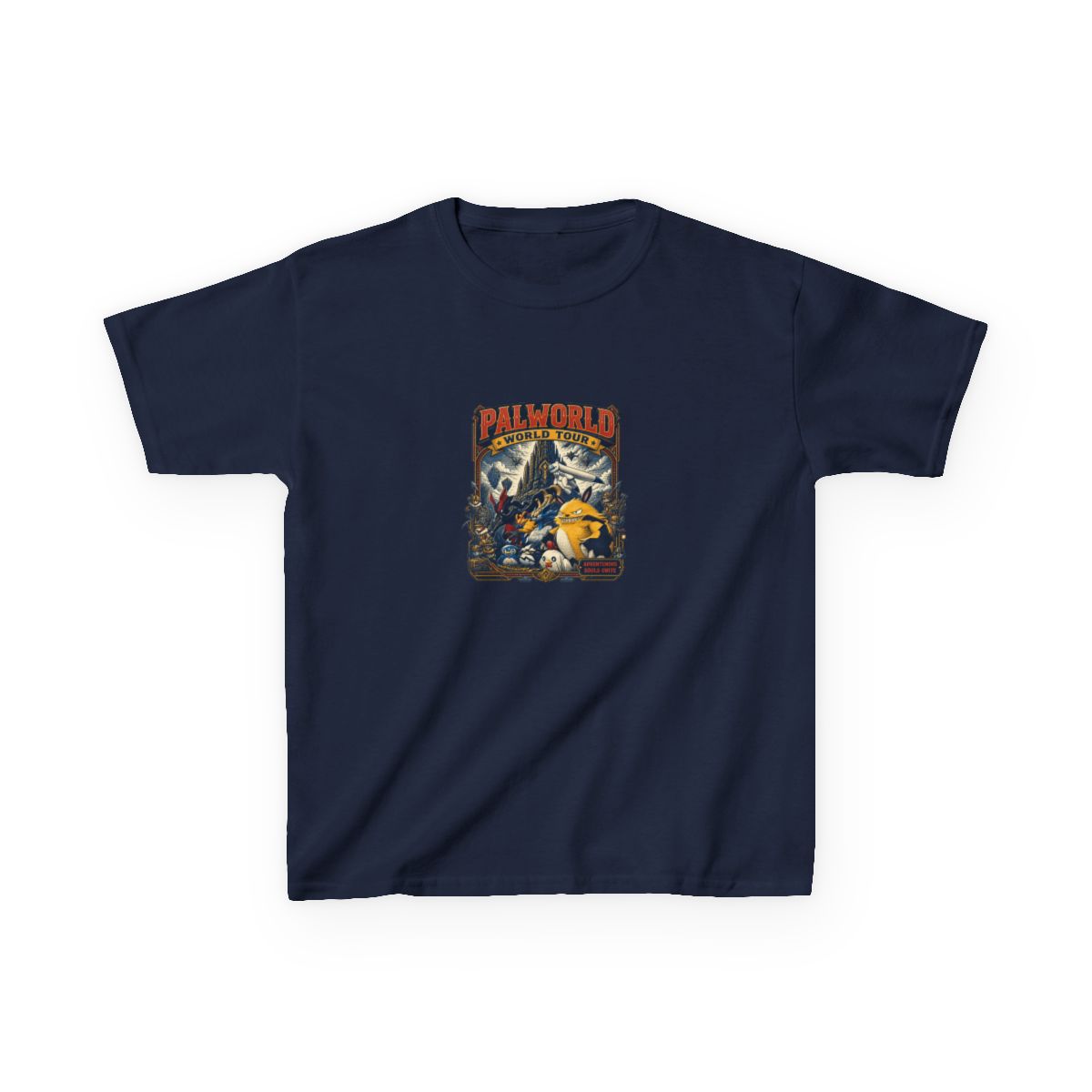 Palworld "Palworld World Tour" Unisex Kids Tee - alternate angle 5, merchandise