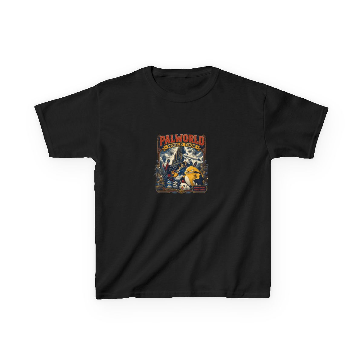 Palworld "Palworld World Tour" Unisex Kids Tee - alternate angle 2, merchandise