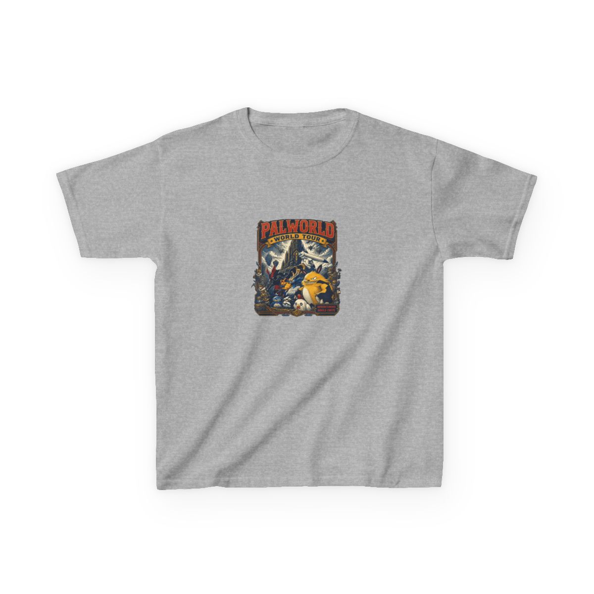 Palworld "Palworld World Tour" Unisex Kids Tee - alternate angle 3, merchandise