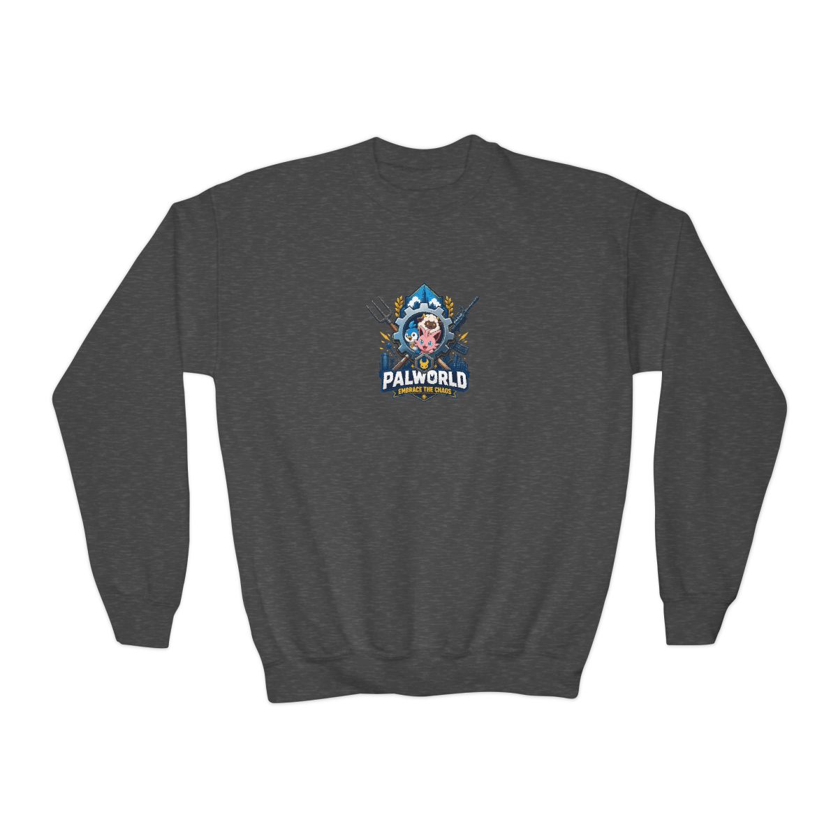 Palworld "Palworld: Embrace the Chaos" Kids Crewneck - alternate angle 3, merchandise