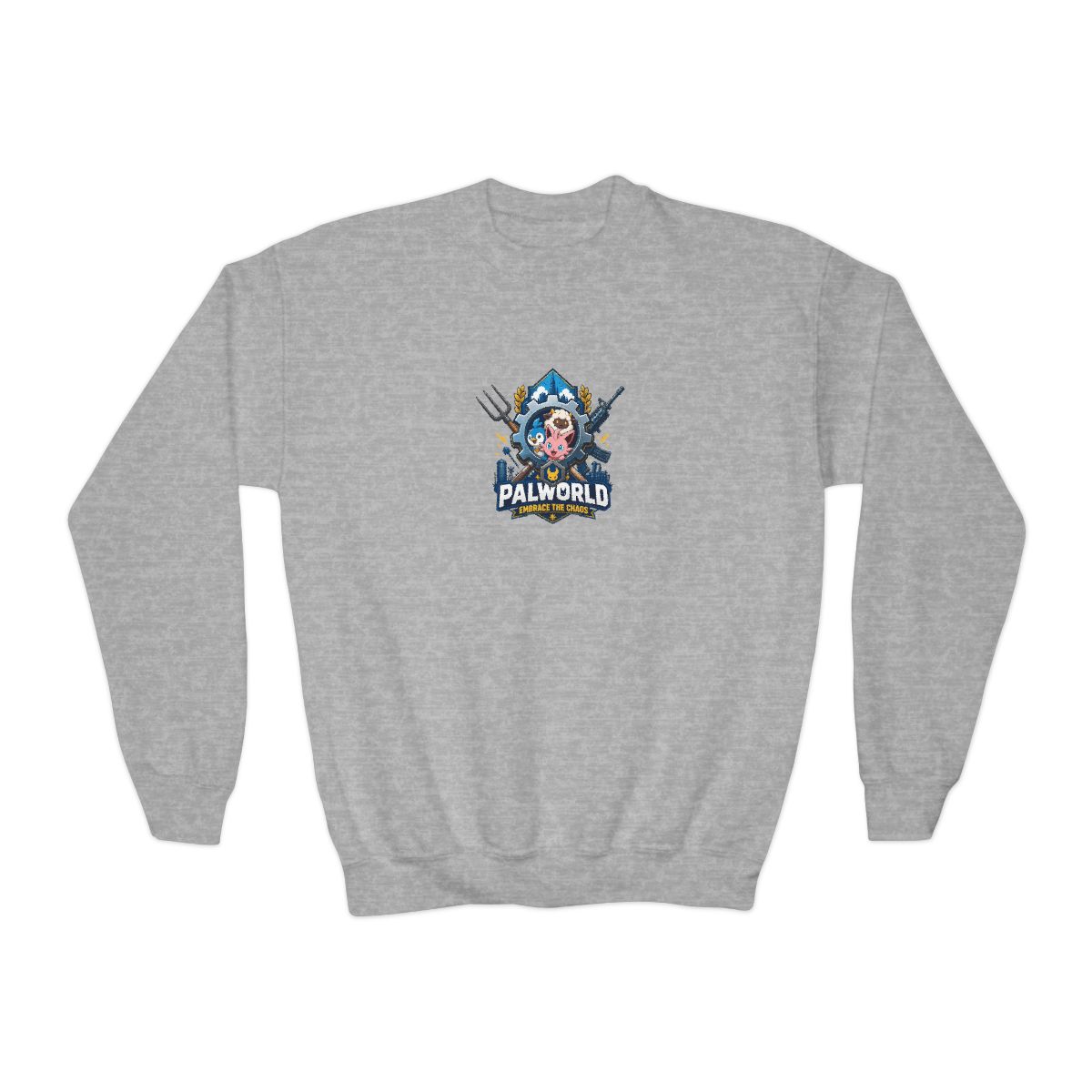 Palworld "Palworld: Embrace the Chaos" Kids Crewneck - alternate angle 2, merchandise